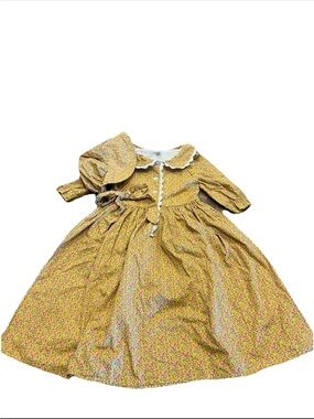 Relibeauty Dress 110 Girls Size 5 Pioneer Cottagecore Costume Dress With Bonnet